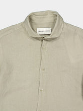 Frescobol Carioca Palm Green Antonio Linen Shirt