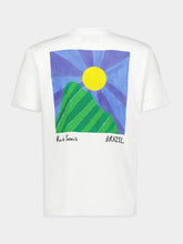 Frescobol Carioca x John Booth Blue Rosa Cotton T-Shirt
