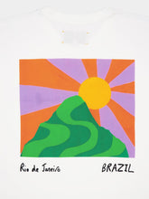 Frescobol Carioca x John Booth Orange Rosa Cotton T-Shirt