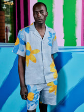 Frescobol Carioca x John Booth Blue Floral Roberto Linen Shirt