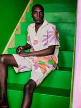 Frescobol Carioca x John Booth Ecru Floral Felipe Linen Shorts