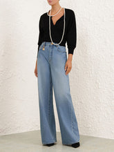 Zimmermann Black Crush Necklace Sweater