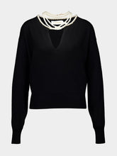 Zimmermann Black Crush Necklace Sweater