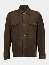 Frescobol Carioca Brown Ravi Suede Overshirt