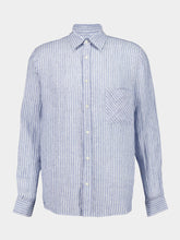 Frescobol Carioca Navy Telles Linen Shirt