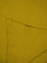 Maison de Vacances Curry Yellow Hand-Knitted Cashmere Throw with Fringe