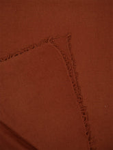 Maison de Vacances Dark Red Hand-Knitted Cashmere Throw with Fringe