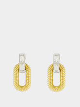 Rabanne XL Oval Two-Tone Brass Earrings