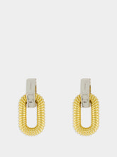Rabanne XL Oval Two-Tone Brass Earrings