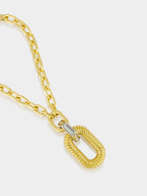 XL Gold Link Necklace with Pendant
