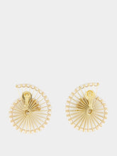 Rabanne Gold Spiral Brass Earrings