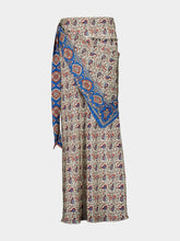 Rabanne Bandana Paisley Long Satin Skirt