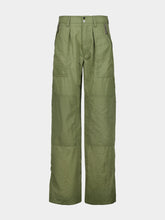Rabanne Green Straight Fit Cotton Polyamide Pants
