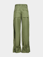 Rabanne Green Straight Fit Cotton Polyamide Pants