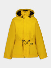 Rabanne Mustard Yellow Zipped Hooded Raincoat with Waist String