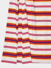 Rabanne Striped Cream and Orange Cotton Maxi Skirt