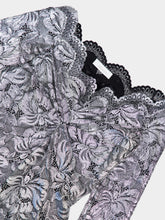 Rabanne Silver Foil Lace Long Dress