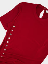 Rabanne Ruby Red Draped Jersey Mini Dress