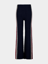 Rabanne Navy Flare Terry Jersey Trousers