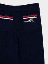 Rabanne Navy Flare Terry Jersey Trousers