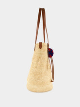 Rabanne Natural Raffia Tote Bag with Charms
