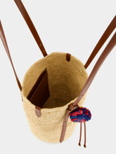Rabanne Natural Raffia Tote Bag with Charms