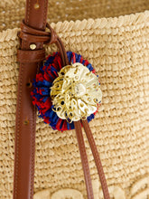 Rabanne Natural Raffia Tote Bag with Charms