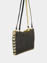 Rabanne Black and Gold 1969 Flip Bag in Leather