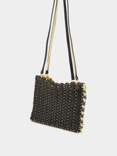 Rabanne Black and Gold 1969 Flip Bag in Leather
