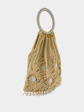 Rabanne Light Gold Crochet Beaded Bag