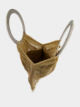 Rabanne Light Gold Crochet Beaded Bag