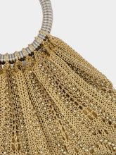 Rabanne Light Gold Crochet Beaded Bag