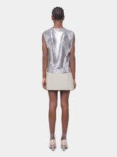 Rabanne Beige Mottled Wool Mini Pleated Skirt