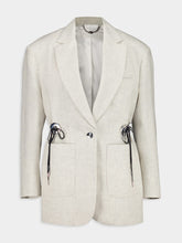 Rabanne Beige Mottled Wool Blazer