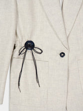 Rabanne Beige Mottled Wool Blazer