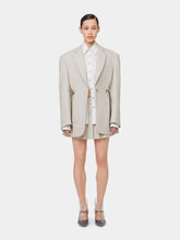Rabanne Beige Mottled Wool Blazer