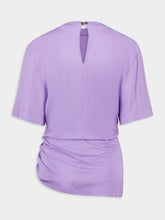 Rabanne Lavender Jersey T-Shirt with Side Bow