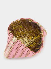 Rabanne Pink and Gold 1969 Leather Flip Bag