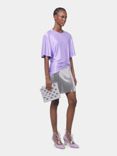 Rabanne Silver Lurex Raffia Disc Pouch