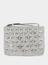 Rabanne Silver Lurex Raffia Disc Pouch
