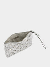 Rabanne Silver Lurex Raffia Disc Pouch
