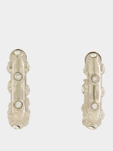 Rabanne Silver XL Link Rhinestone Earrings