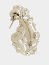 Rabanne Silver XL Link Rhinestone Earrings