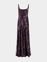 Rabanne Plum Gown Sequin Dress