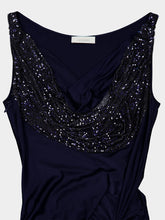 Rabanne Viscose-Mesh Midnight Blue Long Dress