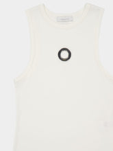 Rabanne White Cotton Tank Top with Eyelet