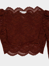Rabanne Cinnamon Brown Lace Crop Top