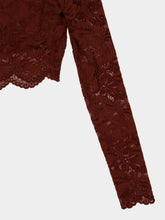 Rabanne Cinnamon Brown Lace Crop Top
