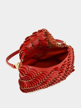 Rabanne Red Paco Leather Disc Bag