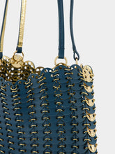 Rabanne Teal 1969 Reversible Leather Flip Bag